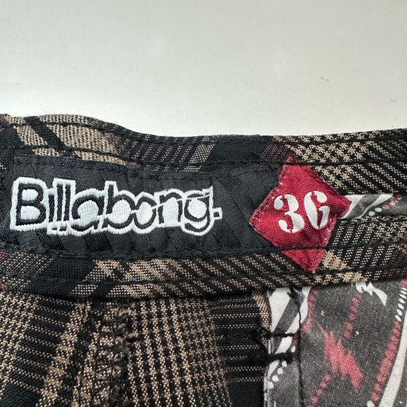 Billabong Brown and Black Flat Front Shorts - Picture 2 of 6